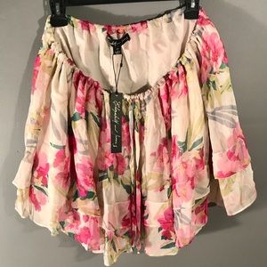 Elizabeth and James floral drew silk skirt